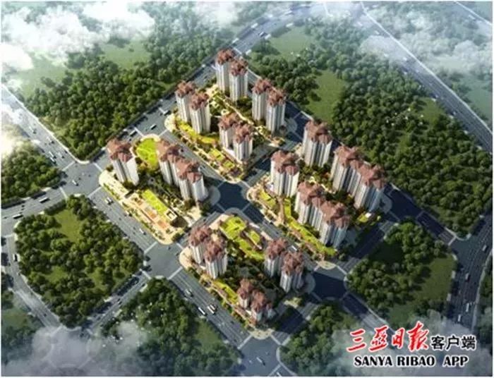 抱坡新城片区(南区)保障性住房项目效果图 三亚市保障性安居工程