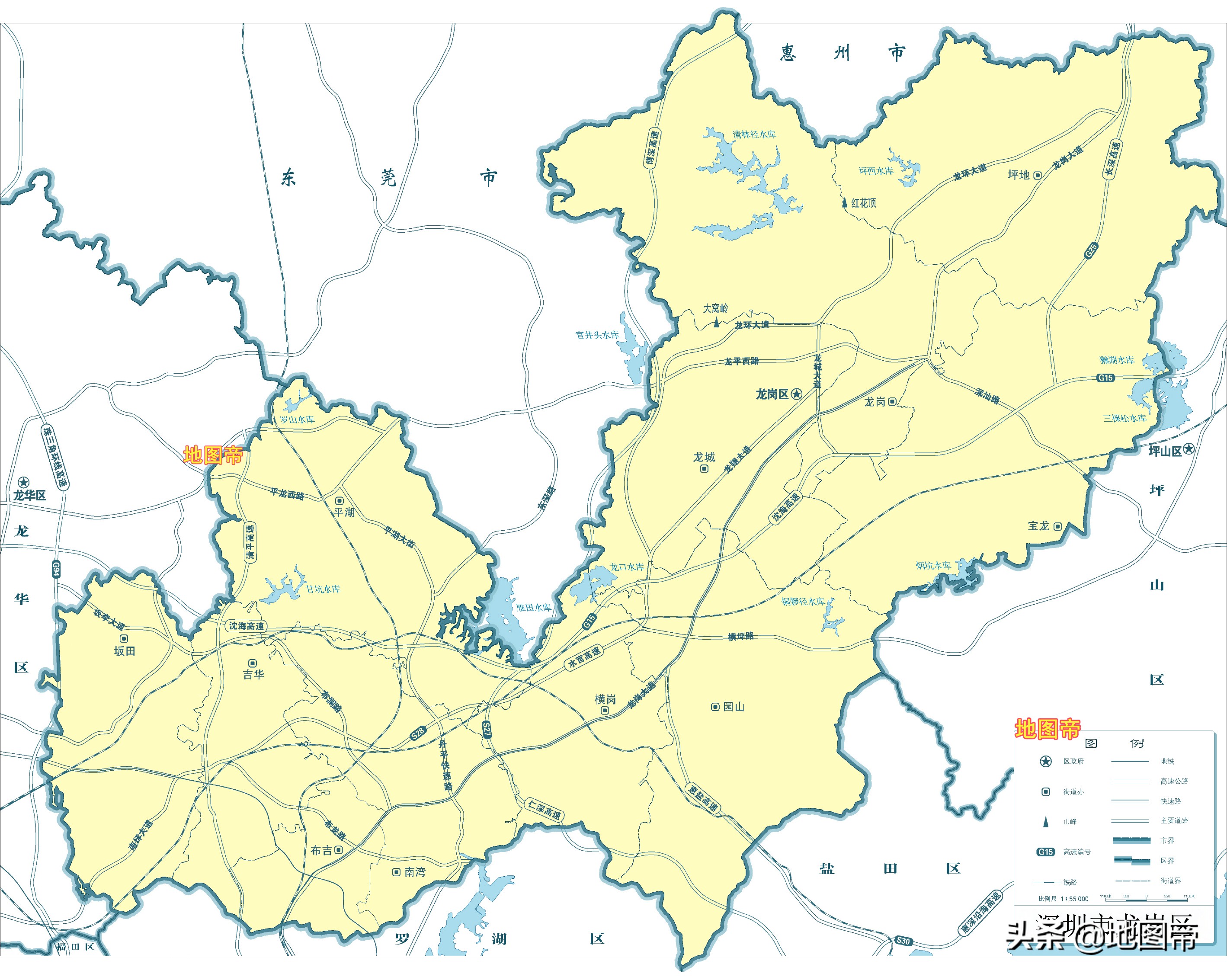 深圳龙岗区近30年区划变化,辖区越来越小