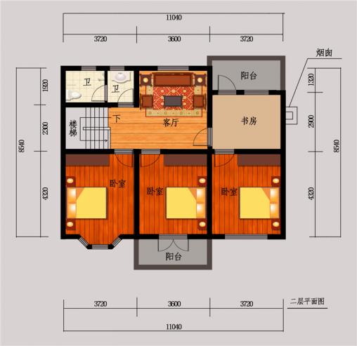 室内找二层怎么搭_农村二层小别墅图片(2)