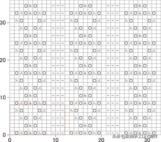 棒针图解46款镂空图案针织花样图解