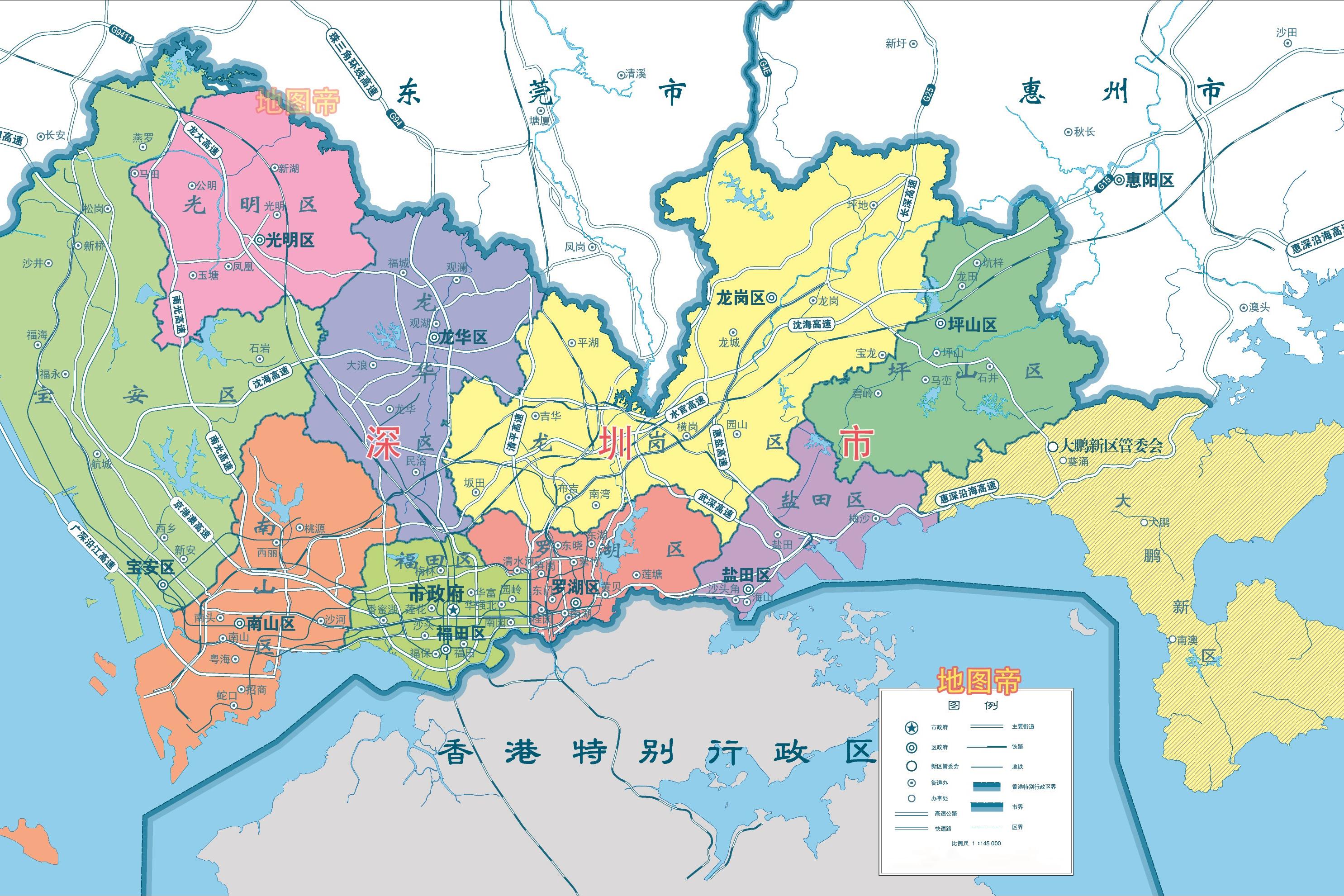 深圳宝安40年,由约2千平方公里缩小到397平方公里图片