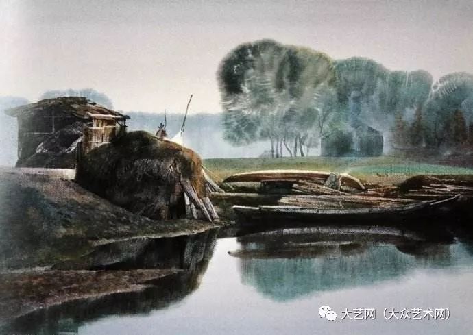 中国水彩画家,湖北美术学院教授刘寿祥水彩静物,风景画作品