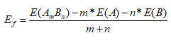 e(a)和e(b)分别为自由原子a和b的能量,eb越低,越稳定