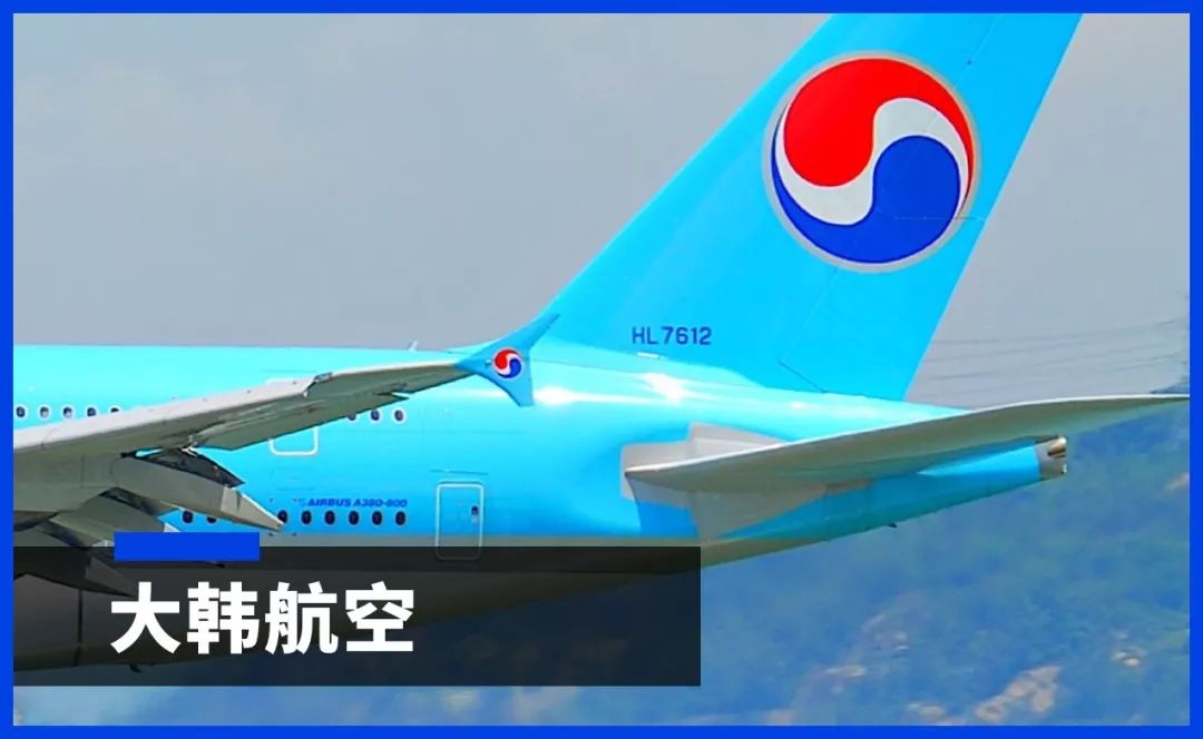 大韩航空被誉为百事航,因为logo做得很像百事可乐,但其实那是源自于