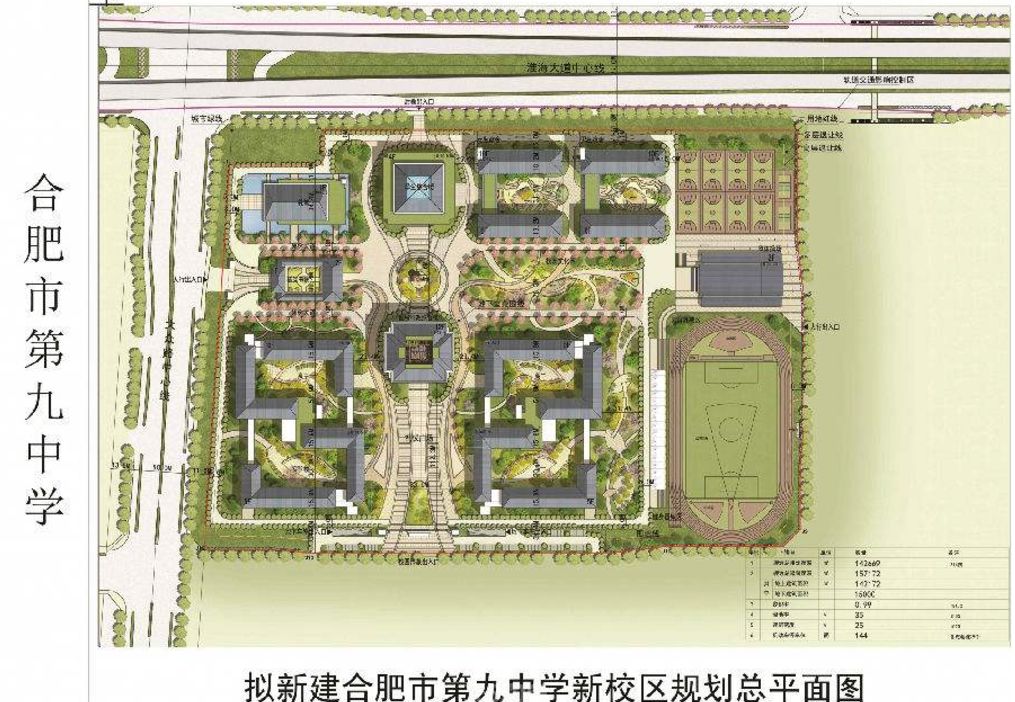 据了解,合肥九中新校区将是新站高新区第一所公办普通高中,也是省级