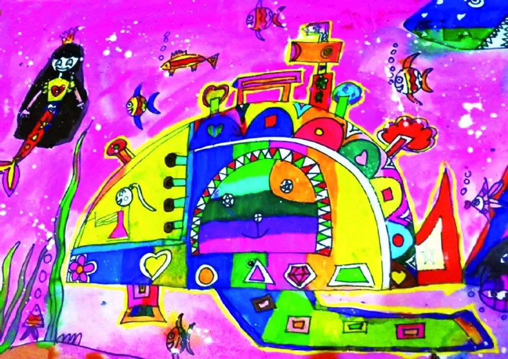 奇思妙想的少儿科幻绘画作品!