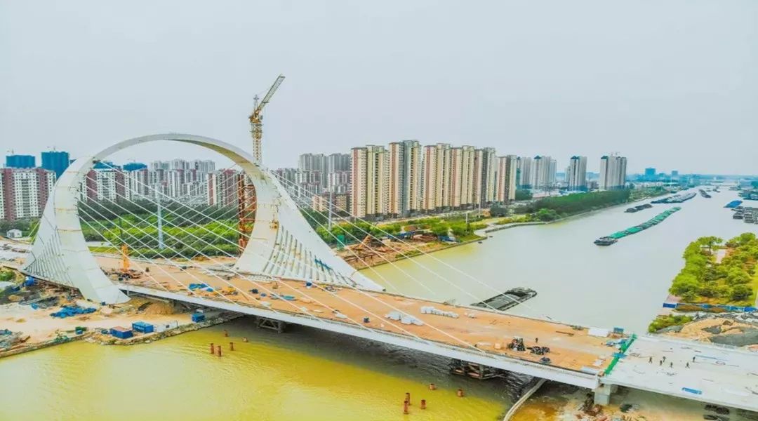 淮安大运河桥主体竣工!预计6月底建成通车!