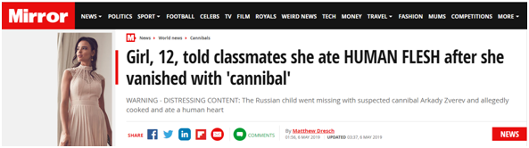 吃完人肉還向同窗具體描述，俄12歲「食人女孩」遭家長抗議 國際 第4張