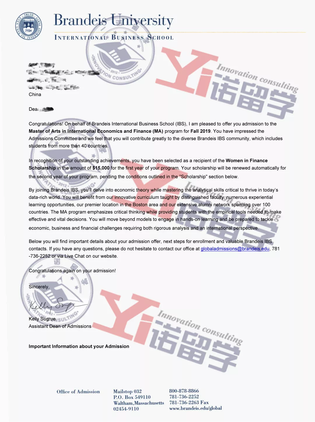 
【一诺捷报】北京姑娘一举拿下六所名校offer


