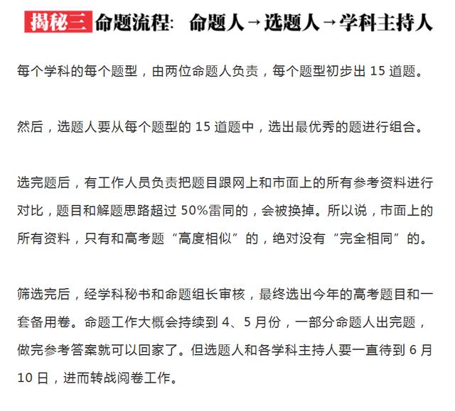 
2019高考试卷已定稿，命题人首次揭露：题型是这样合成的！


