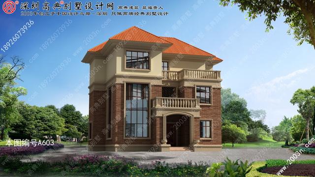 a603号别墅设计图纸及效果图介绍: 占地规格:门面14.5米x深度15.4米 一层面积:149.16平方米 农村自建别墅设计图首层150平方米图纸编号a603 农村三层小别墅, 别墅设计图纸, 农村房屋设计图, 农村自建房设计