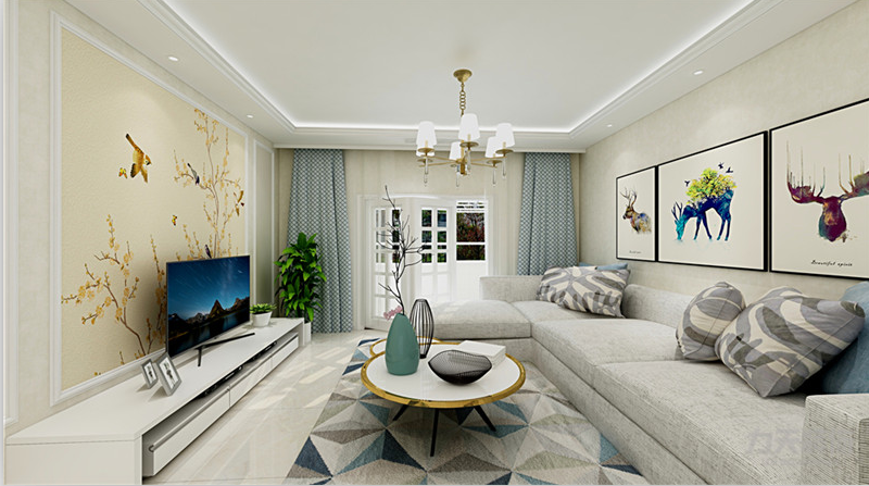 沙发背景墙装修设计石膏线 627559b0a074421190026cae1bff16ae.png