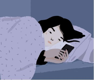 嘴上说着不熬夜,但躺在床上  又忍不住拿着手机  刷朋友圈和微博的
