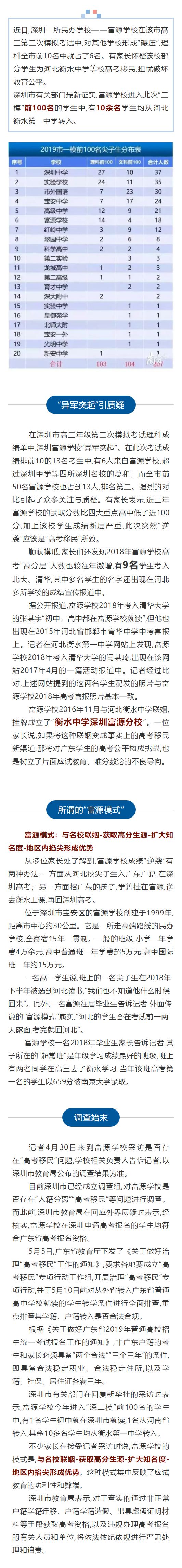 深圳“高考移民”事件坐实!公平始终都是考试的底线! 钱柜娱乐官方网站