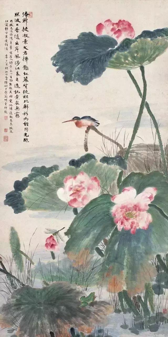 小荷才露尖尖角，赏心悦目的国画荷花作品欣赏_手机搜狐网