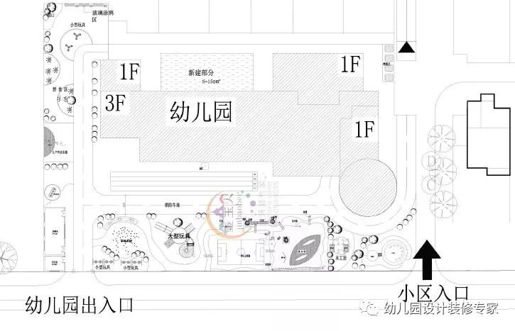 建筑结构:框架结构 室内平面规划图 设计理念 中国逐渐变革的幼儿园