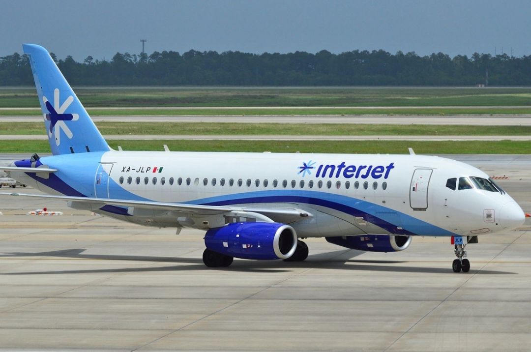 interjet运营的ssj-100飞机位于爱尔兰cityjet是欧洲唯一运营ssj