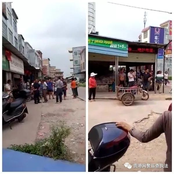 近日 贵港多个微信群里都在流传两段视频 发生在港南区桥圩镇大南屯