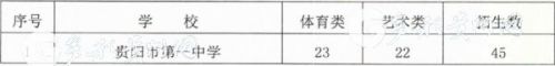 
贵阳市15所普通高中将进行体育艺术特长生招生2019年招生名额413名


