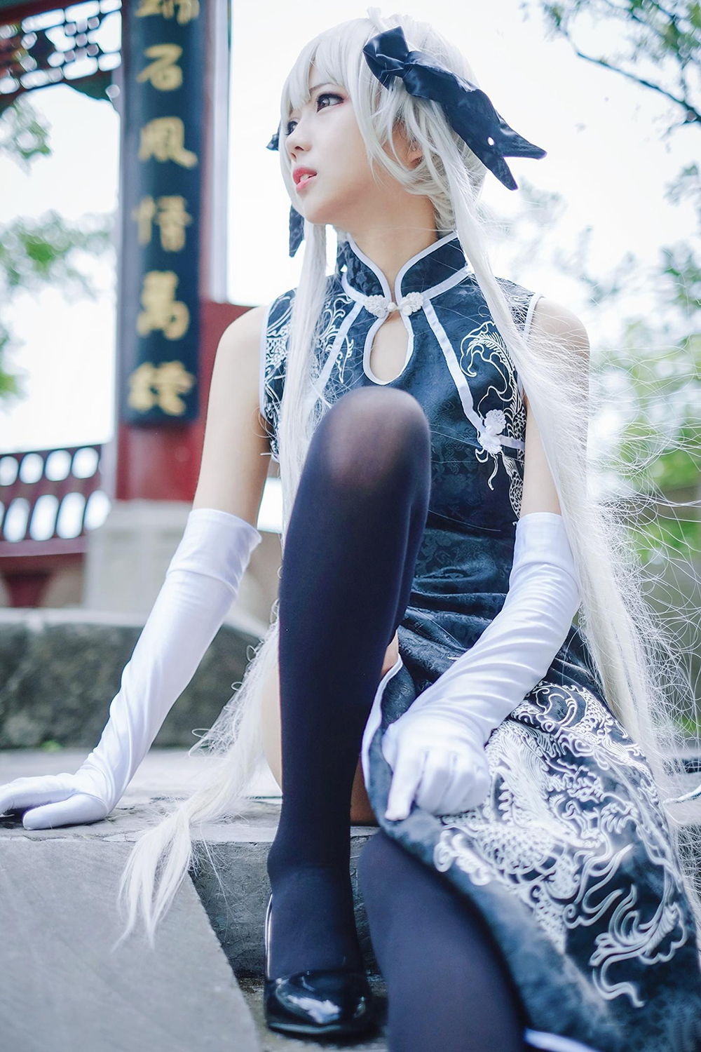 旗袍少女cosplay缘之空春日野穹