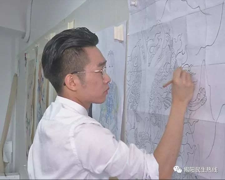 揭阳青年创作工笔画被伦敦艺术大学收藏!_陈继