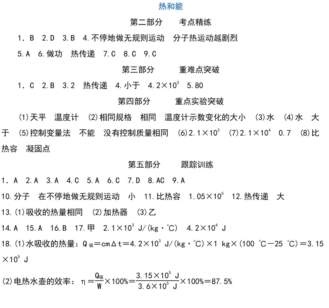 
初中物理：重难点归纳，带答案！


