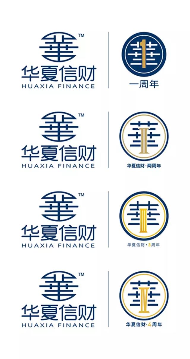 定了!华夏信财四周年庆logo长这样
