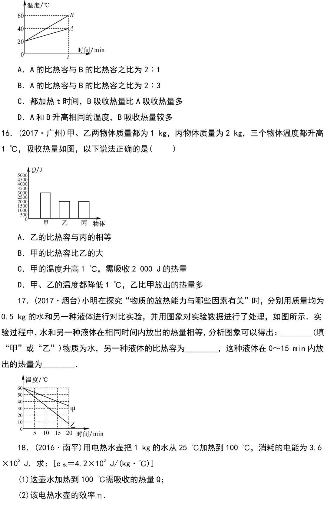 
初中物理：重难点归纳，带答案！


