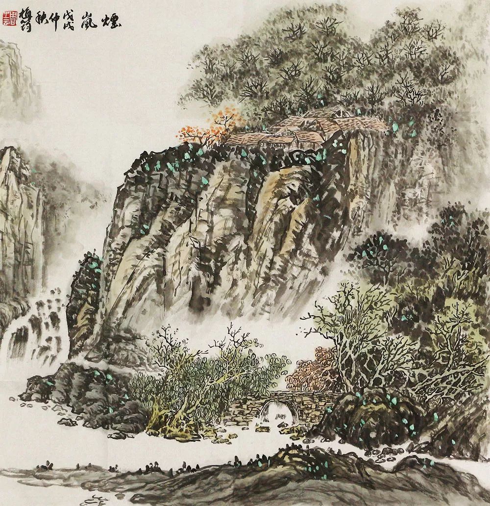 【博宝典藏】周之云山水画作品赏析 空蒙俊秀 景色旖旎