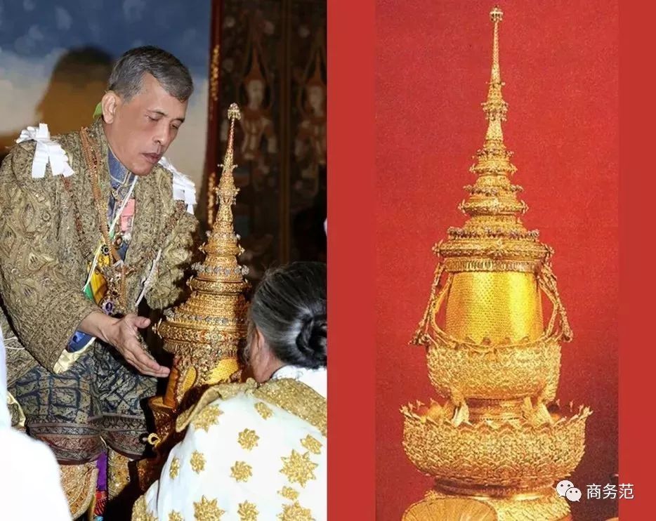 原创泰国新国王戴14斤皇冠加冕3天花2亿奢华珠宝数不清还有600辆壕车
