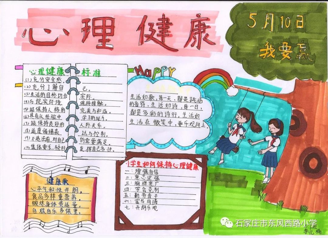 【心理健康月】东风西路小学举办心理手抄报比赛