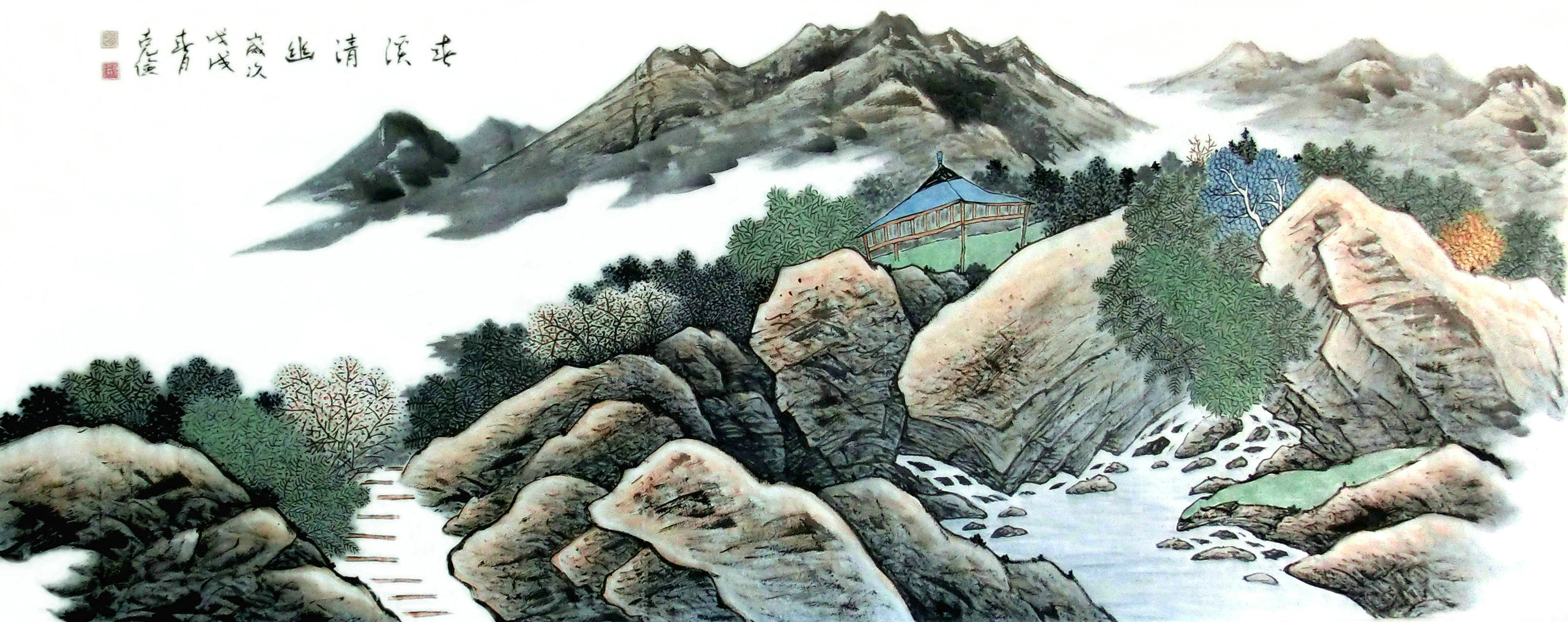 中国画名家—画家赵克俭山水画艺术欣赏_作品