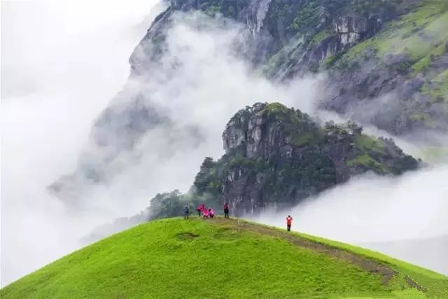 无数小山,此为精华路段,全程为绝美的高山草甸,经过赤脚垇,千丈岩,约6