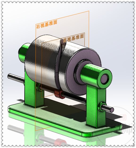 用solidworks设计的圆柱凸轮机构