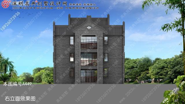 三层新农村房屋设计图首层170平方米盖房设计大全图