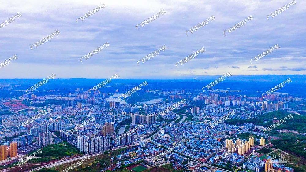 广安城区鸟瞰图