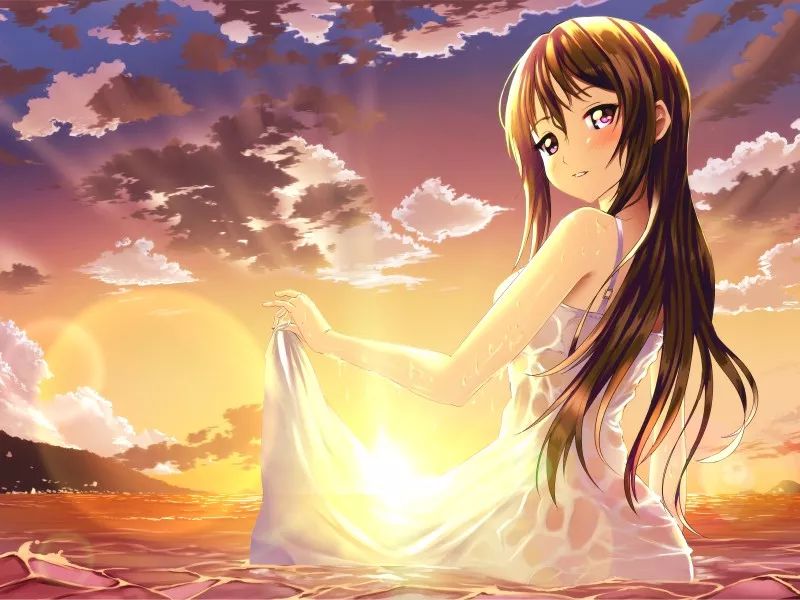 半脱的黑丝or半透的白衫?湿身长腿动漫壁纸福利!