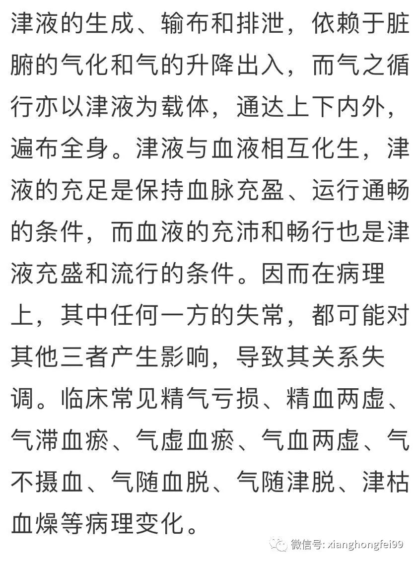学中医必知：精气血津液那些事儿！