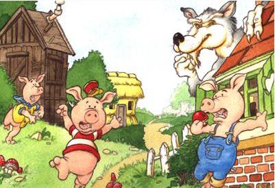 三只小猪和三座房子猜成语_三只小猪盖房子图片(3)