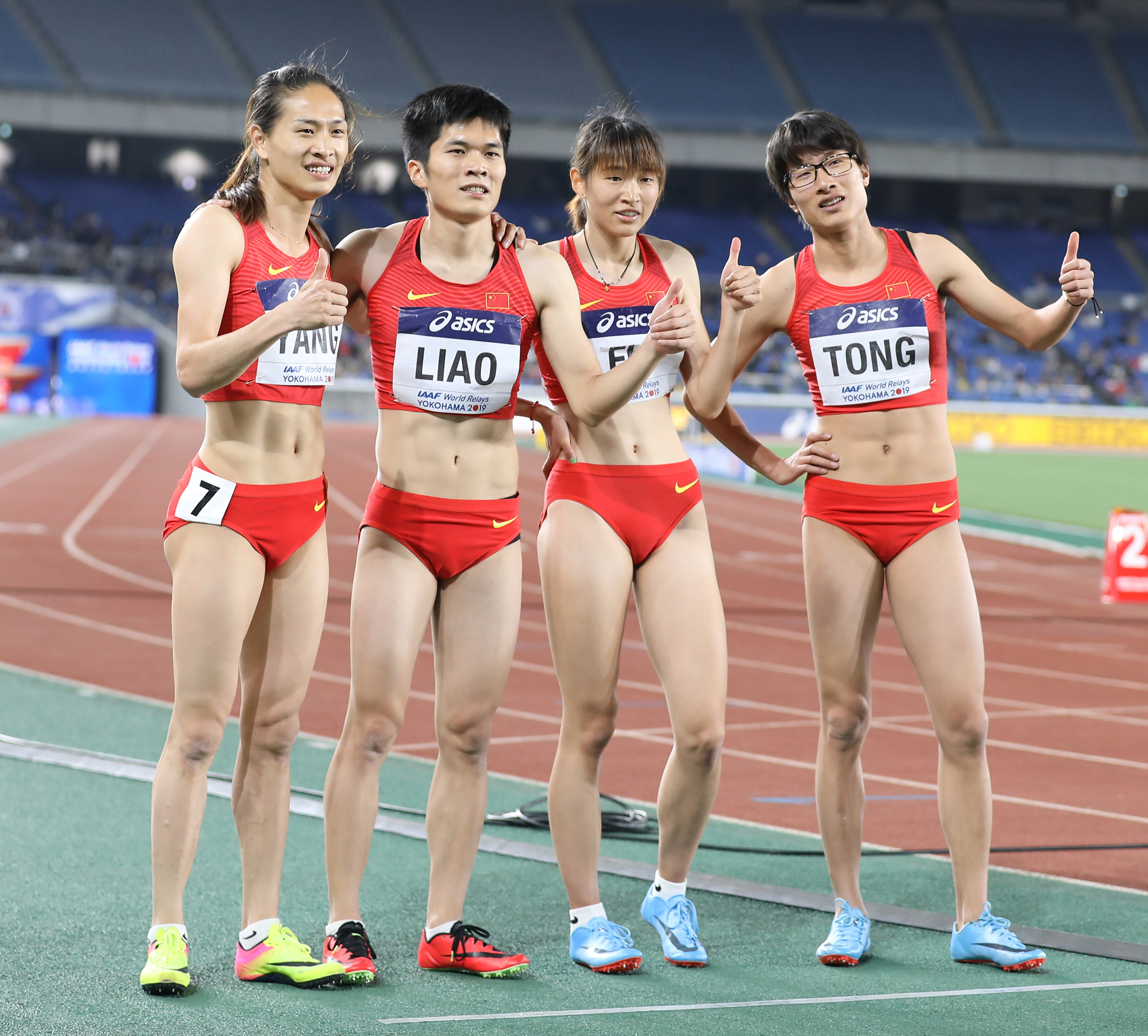 田径——世界接力赛:中国队获女子4x400米接力b组决赛