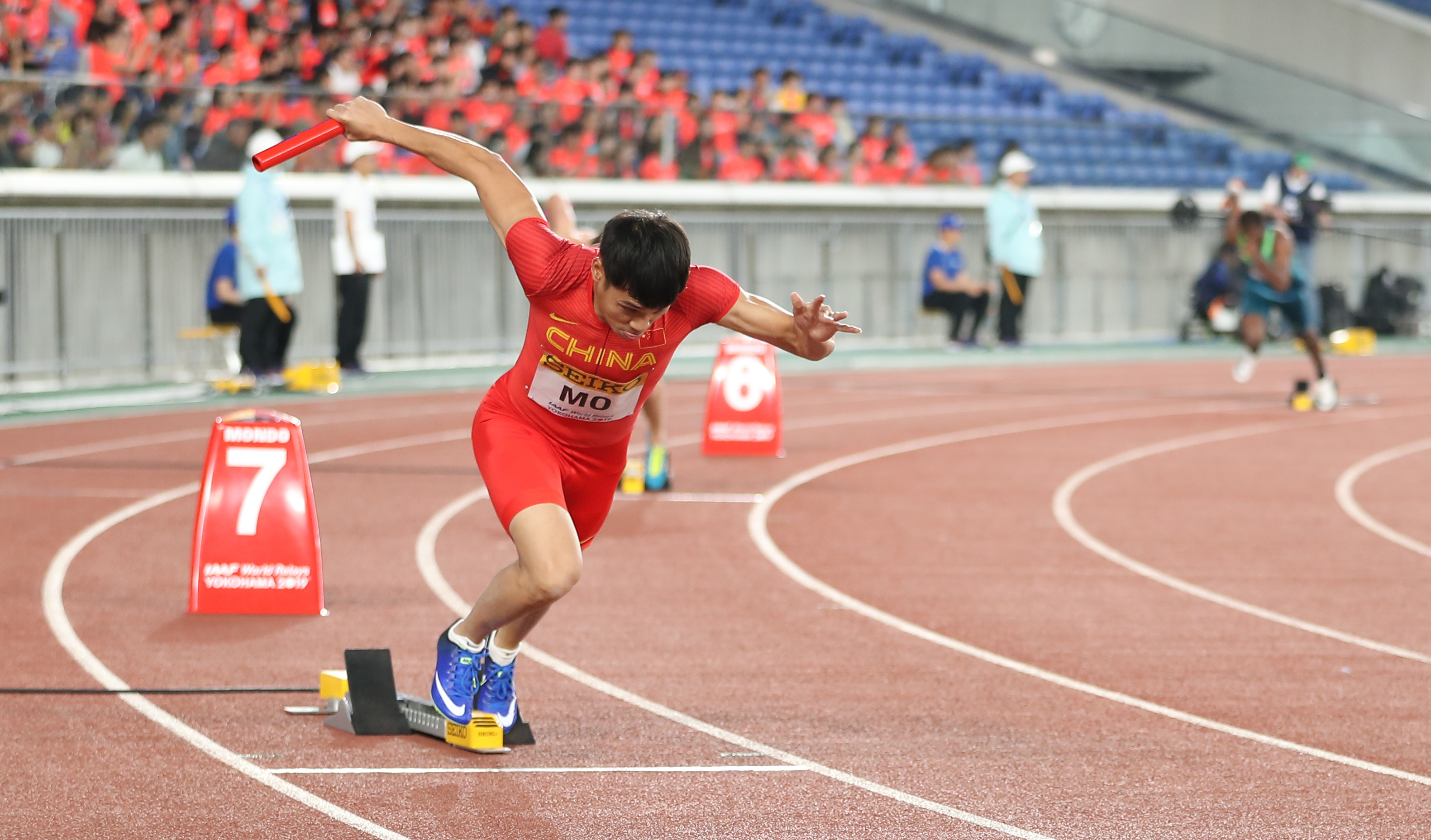 田径——世界接力赛:中国队晋级男子4x200米接力决赛