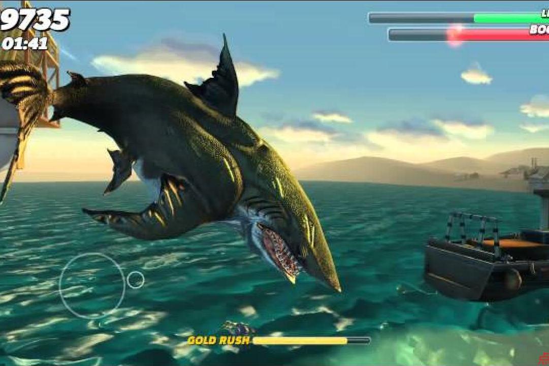 饥饿鲨世界-在游戏中巨齿鲨简直是人类的灾难