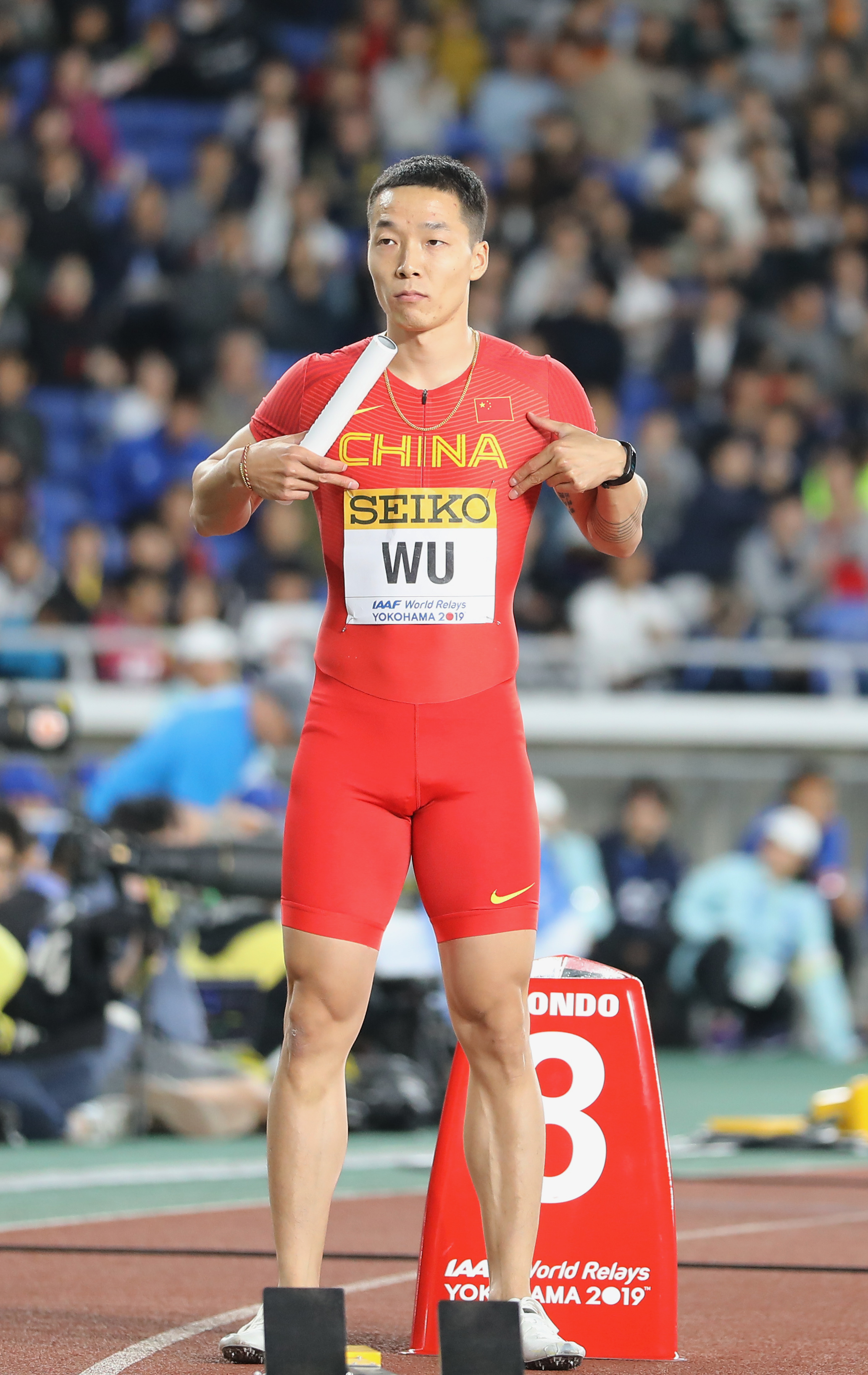 田径——世界接力赛:中国队获男子4x100米接力第四名