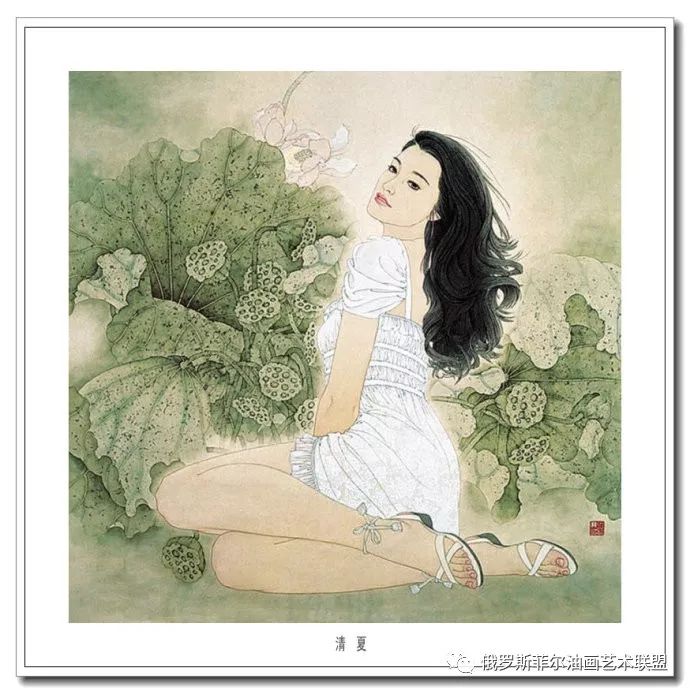 中国美術 劉奎齢画集 天津人民美術出版社 婉约之美-- 中国画家薛强工笔人物画作品赏析_天津