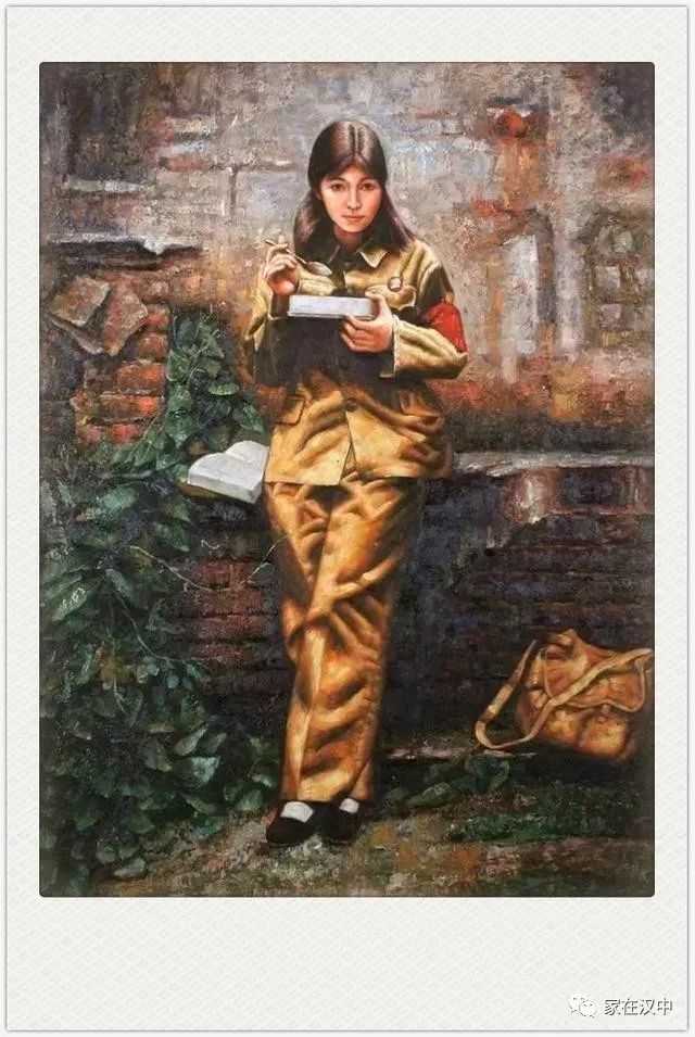 【美图】张大中"女红卫兵"油画:抑郁的眼神,挫败的青春!