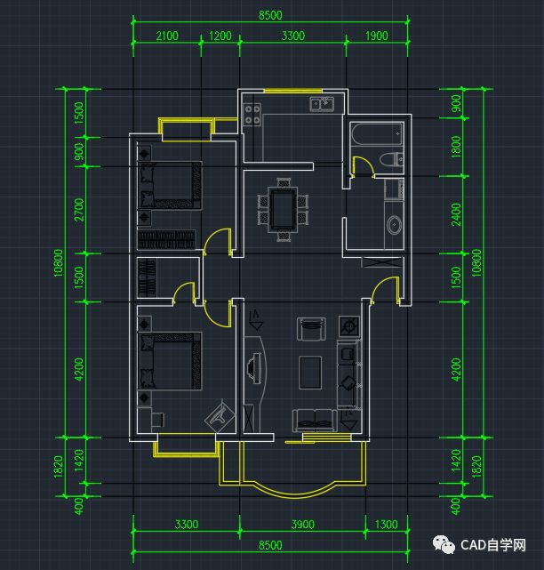 10张精选cad练习题从入门到放弃