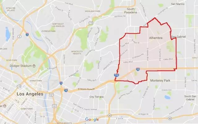阿罕布拉市隶属于洛杉矶县,位于圣盖博谷西部,城市面积约7.