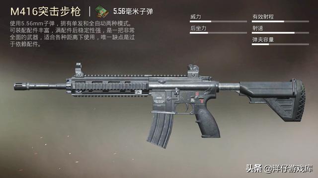 m416 m16a4枪械介绍:它属于突击步枪系列;其装弹量为三十发,在加装