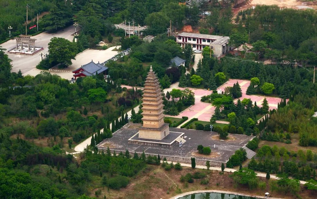 原来的陕州古城已变为三门峡陕州风景区,在婆娑烟柳下,明艳动人.