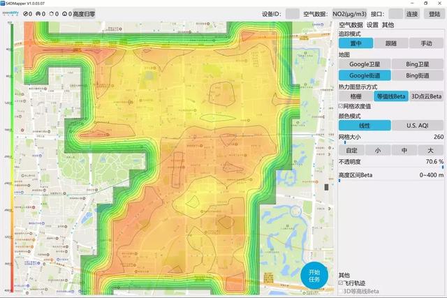 实时生成3d点云污染物浓度分布热力图,直观显示不同高度气体浓度分布